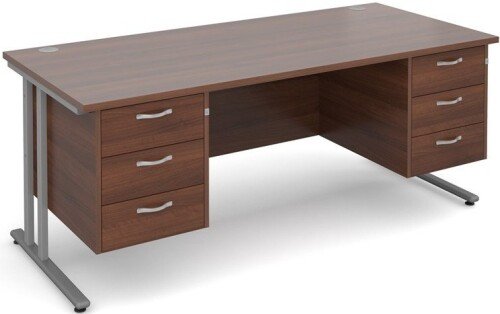 Dams Maestro 25 Rectangular Desk with 6 Shallow Drawers - (w) 1800mm x (d) 800mm