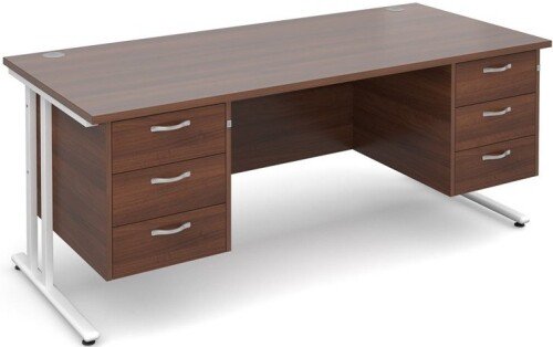 Dams Maestro 25 Rectangular Desk with 6 Shallow Drawers - (w) 1800mm x (d) 800mm