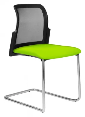 Elite Leola Mesh Back Cantilever Chair with Upholstered Seat & Without Arms