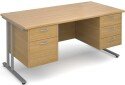 Dams Maestro 25 Rectangular Desk with 4 Shallow & 1 Filing Drawer - (w) 1600mm x (d) 800mm