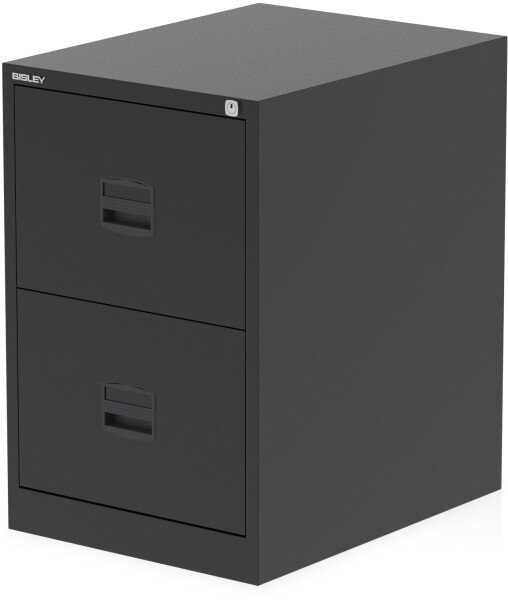 Dynamic Qube 2 Drawer Filing Cabinet - Black