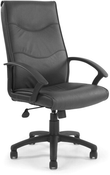 Nautilus Swithland Leather Executive Chair - Black