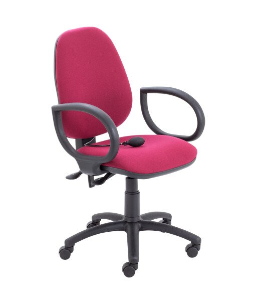 TC Calypso Ergo Chair With Fixed Arms - Claret