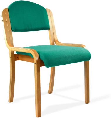 Nautilus Beech Framed Stackable Side Chair with Upholstered, Padded Seat & Backrest