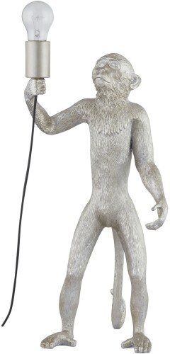 Chip The Monkey Standing Silver Table Lamp