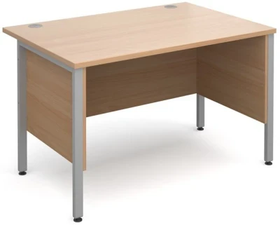 Dams Maestro Straight Desk with Side Modesty Panels Silver Frame 1200 x 800mm