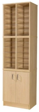 Willowbrook 24 Space Pigeonhole with Cupboard & Locks Tall