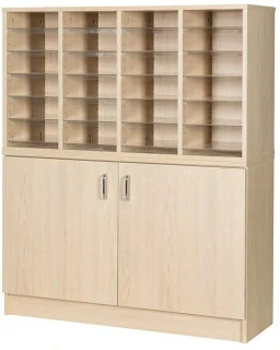 Willowbrook 24 Space Pigeonhole with Cupboard & Locks Wide
