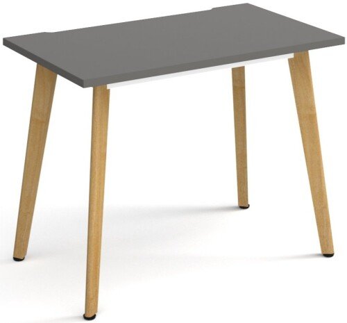 Dams Giza Straight Desk 1000mm x 600mm with Wooden Legs