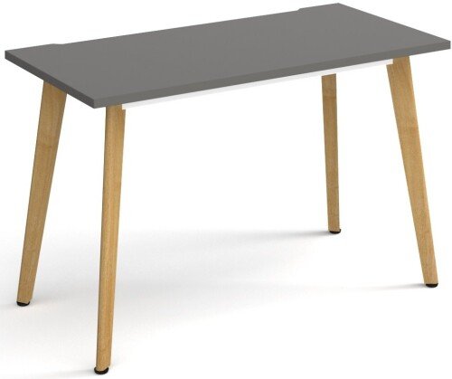 Dams Giza Straight Desk 1200mm x 600mm with Wooden Legs