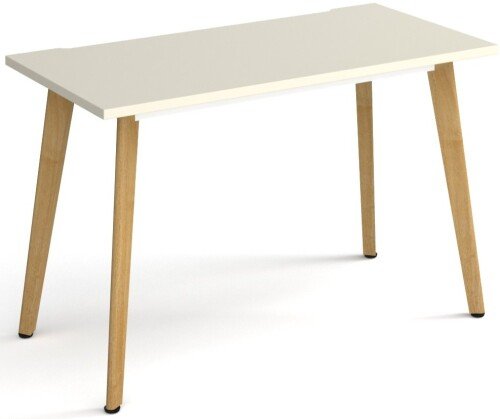 Dams Giza Straight Desk 1200mm x 600mm with Wooden Legs