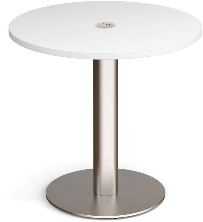 Monza Circular Dining Table with Integrated Power Module - Office ...