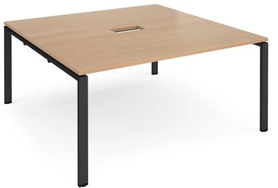 Dams Adapt Square Boardroom Table 1600 x 1600mm with Central Cutout 272 x 132mm