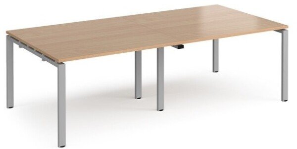 Dams Adapt Rectangular Boardroom Table 2400 x 1200mm - Beech