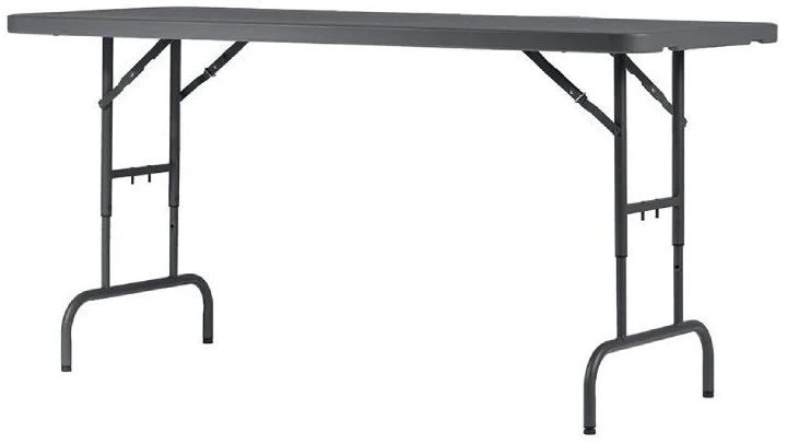 Zown Rectangular Height Adjustable Folding Table for Events