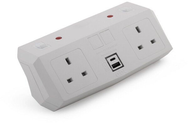 ABL TRM Module - 2 Mains Power, 1 Smart Charge with Thermal Resets - White