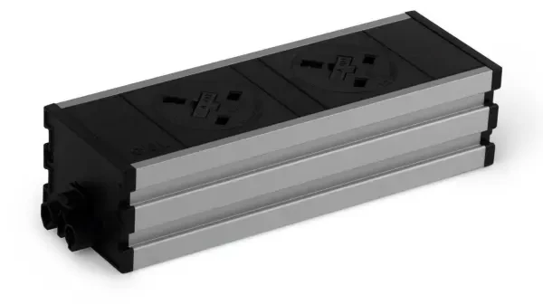 ABL Link Module - 2 Mains Power, Entry Via 3 Pole Connector - Silver body