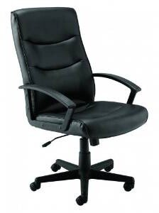 TC Executive Start Canasta II High Back Faux Leather Chair - Black