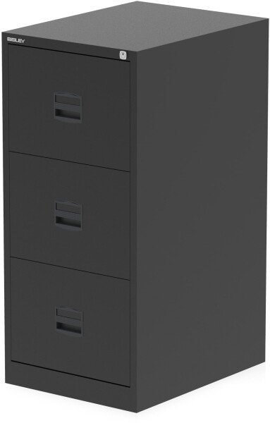 Dynamic Qube 3 Drawer Filing Cabinet - Black