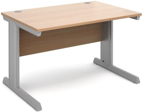 Dams Vivo Rectangular Desk with Cable Managed Legs - 1200mm x 800mm - Beech