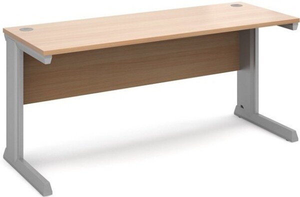Dams Vivo Rectangular Desk with Cable Managed Legs - 1600mm x 600mm - Beech