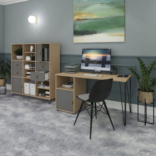 Dams Tikal Straight Desk 1000mm x 600mm with Hairpin Legs