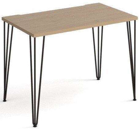 Dams Tikal Straight Desk 1000mm x 600mm with Hairpin Legs