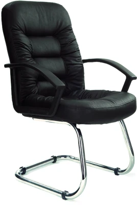 Nautilus Fleet Leather Faced Executive Visitor Chair