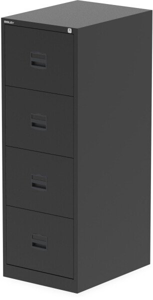 Dynamic Qube 4 Drawer Filing Cabinet - Black