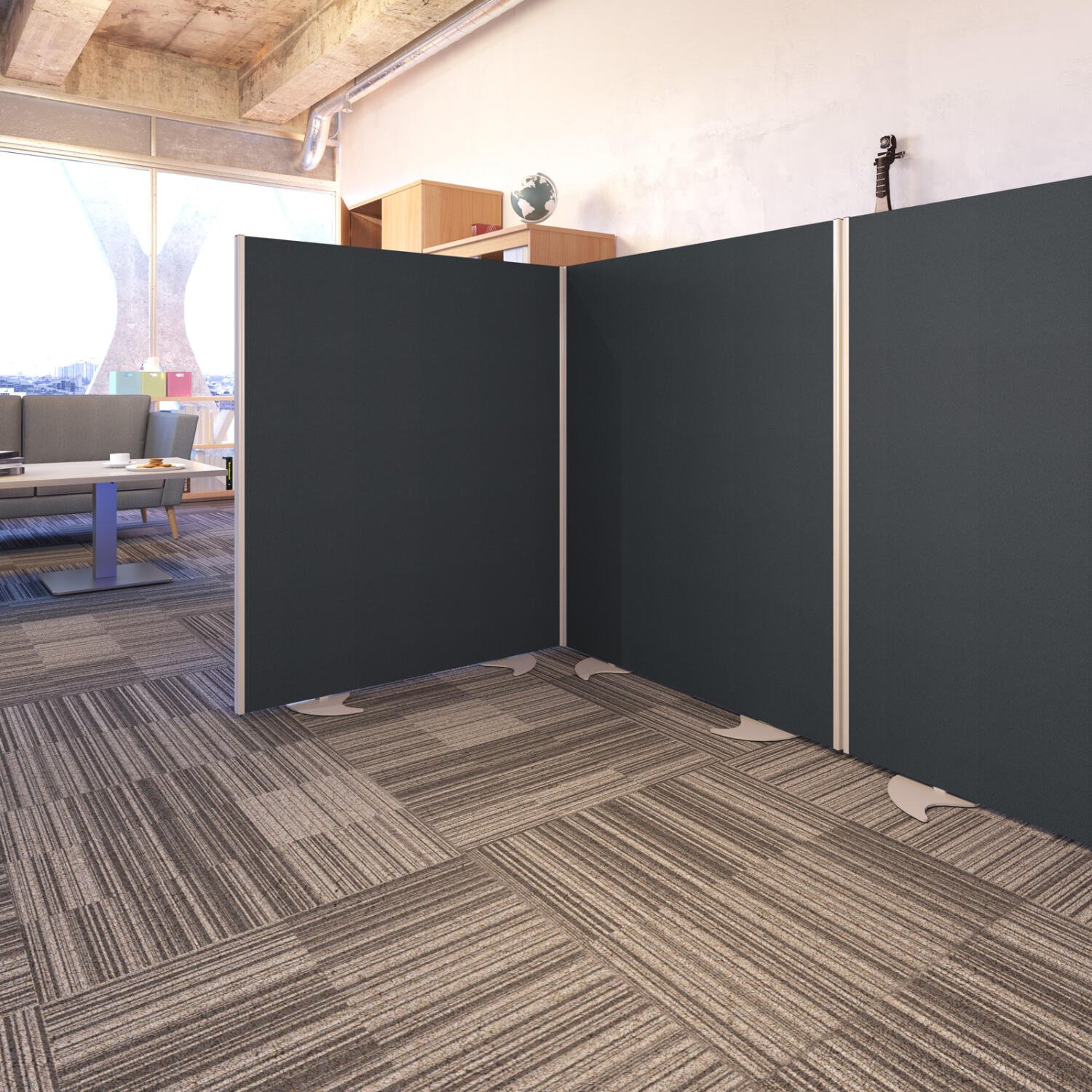 Dams Floor Standing Fabric Screen (w) 1400 x (h) 1800mm - Office ...