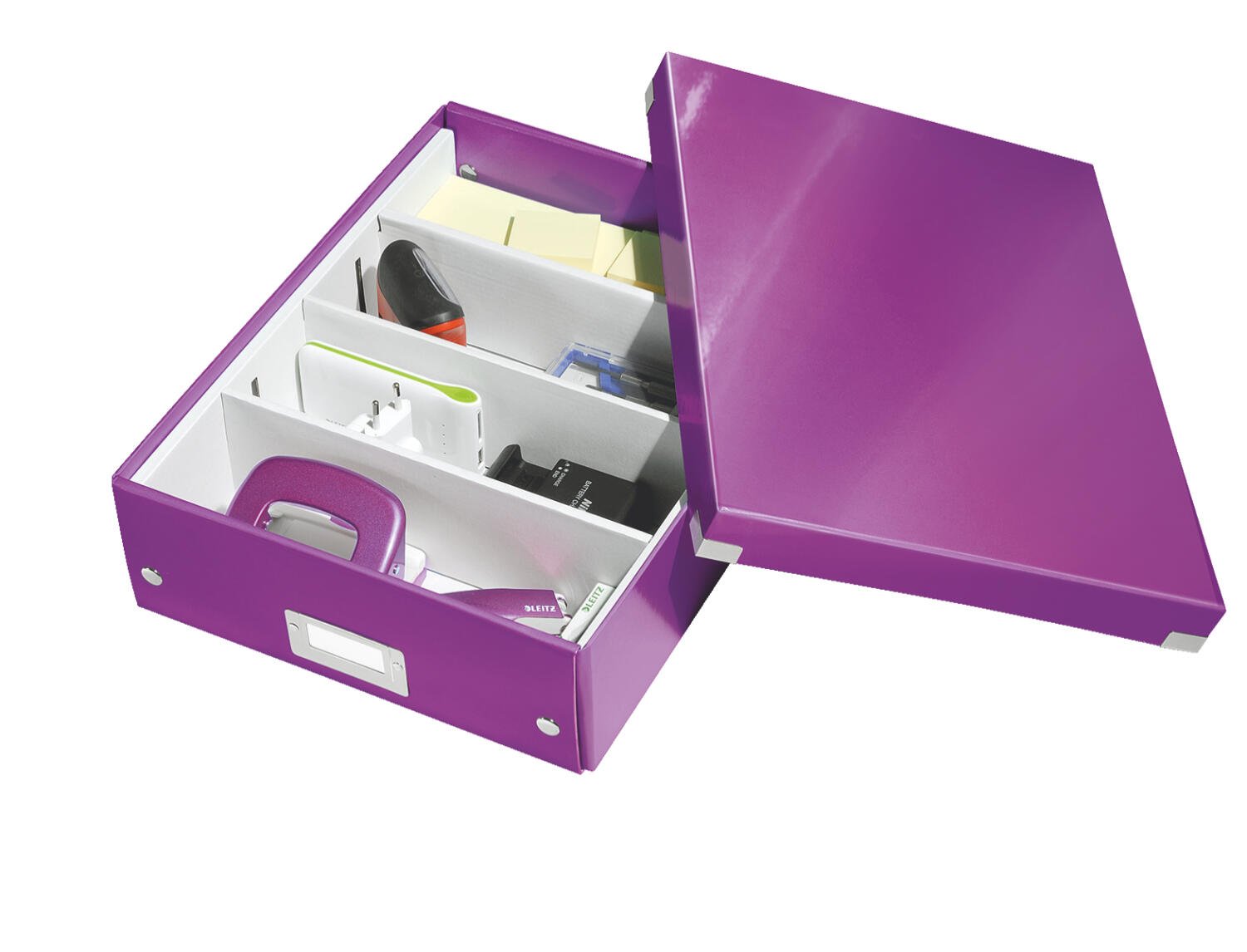 Leitz Org Box C&S medium purple - Office Furniture Direct