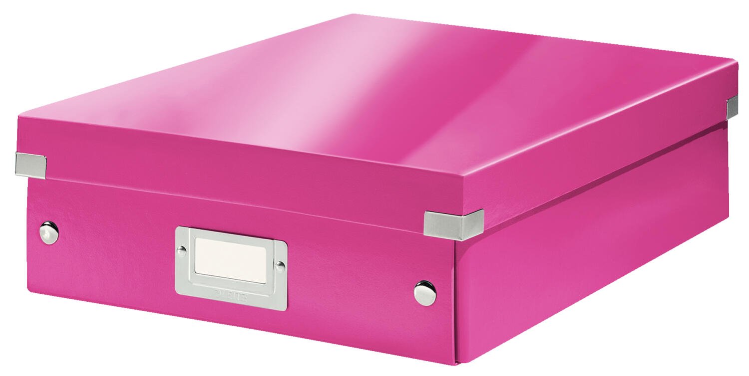 Leitz Org Box C&S medium pink - Office Furniture Direct