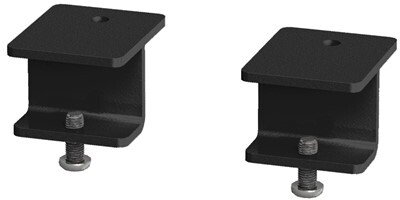 Dams Glazed Screen Brackets for Single Adapt & Fuze Desks or Runs of Single Desks (pair) - Black