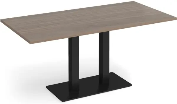 Dams Eros Rectangular Dining Table with Rectangular Twin Base - 1600 x 800mm - Barcelona Walnut