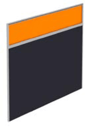 Elite Floor Standing Screen - Fabric & Acrylic 1373 x 27 x 1700mm