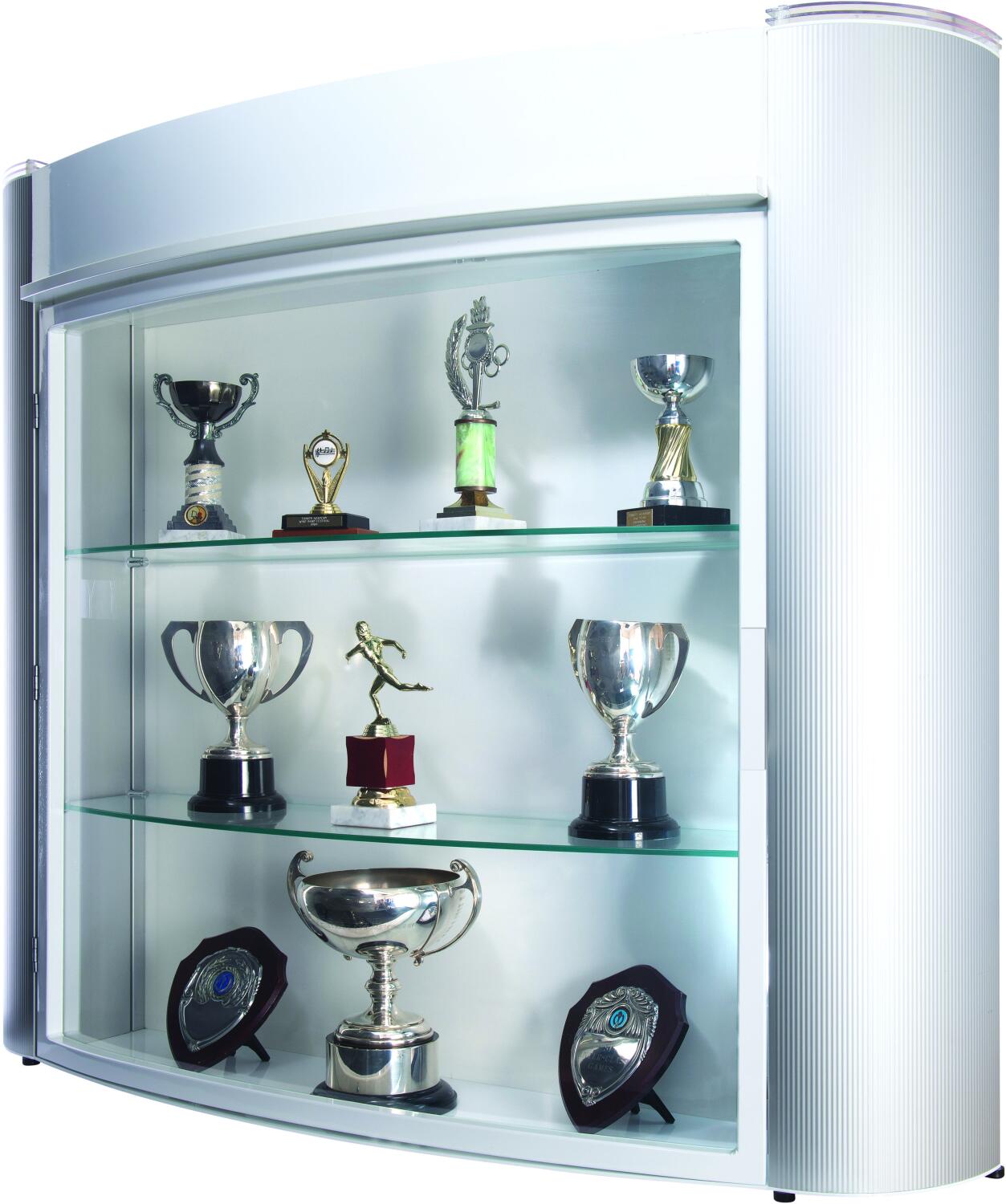 Wall Mounted Trophy Showcases with LED Lights - Spaceright - Office ...