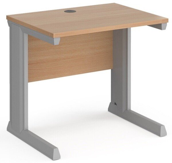 Dams Vivo Rectangular Desk with Cable Managed Legs - 800mm x 600mm - Beech
