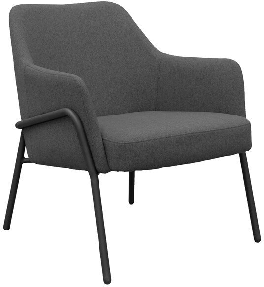 Dams Corby Lounge Chair with Black Metal Frame - Dark Grey