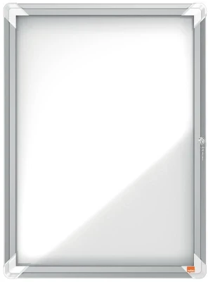 Nobo Premium Plus Magnetic Lockable Notice Board 4 x A4 White
