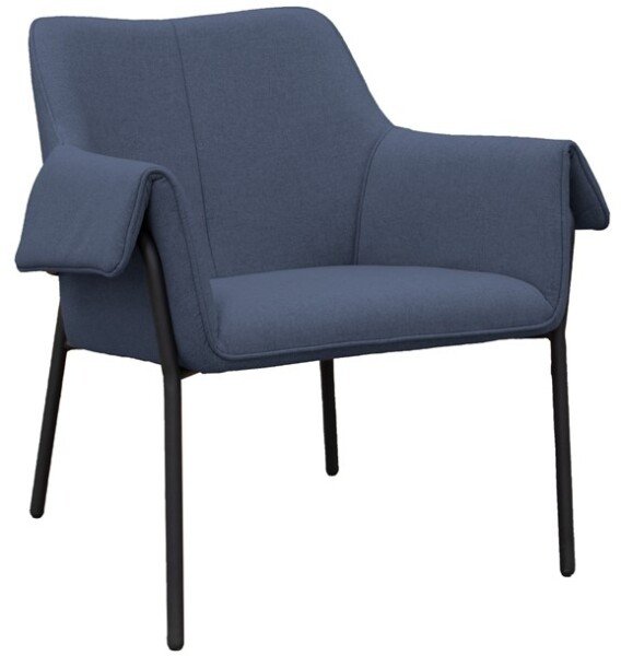 Dams Liana Lounge Chair with Black Metal Frame - Blue