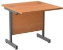 TC Office Single Upright Rectangular Desk - (w) 800mm x (d) 800mm