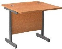 TC Office Single Upright Rectangular Desk - 800mm Depth