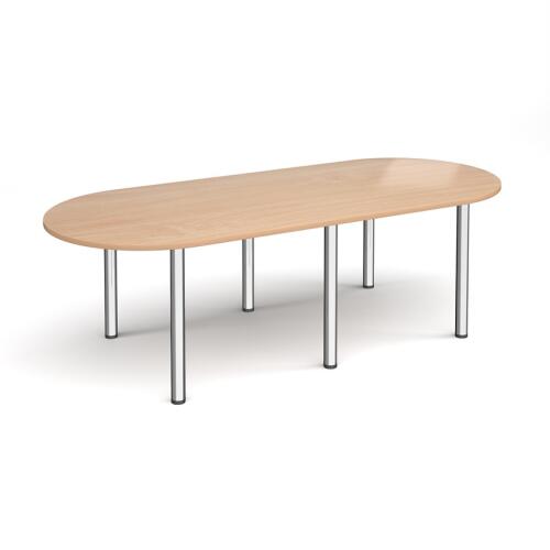 Dams Radial End Meeting Table 2400 x 1000mm Office Furniture Direct