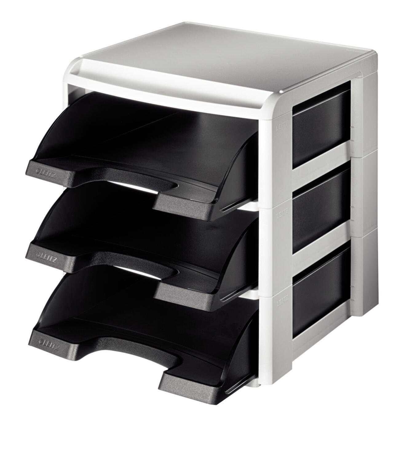 Storage Racks Plus Trays Leitz Let Tray Rack Plus grey/blk - Office Furniture Direct