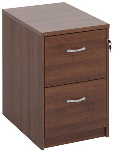Gentoo Wooden 2 Drawer Filing Cabinet with Silver Handles (h) 730mm x (w) 480mm x (d) 650mm