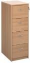 Gentoo Wooden 4 Drawer Filing Cabinet with Silver Handles 480 x 650mm