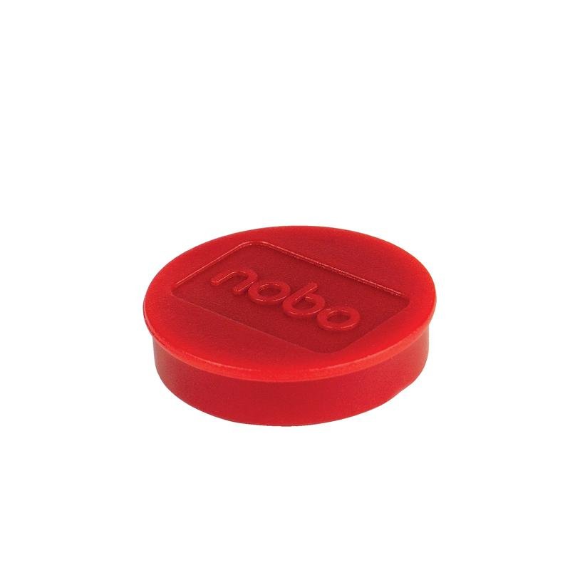 Matte Red Magnets Nobo Magnetic Whiteboard Magnets 10 pack 32mm Coloured Magnets Red ...