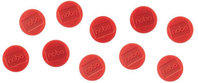 Nobo Whiteboard-Magnete – 6 Farbige Runde Magnete (30 Mm) | Starker Halt Für Notizen, Fotos & Dokumente