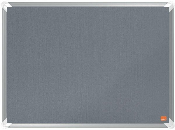 Nobo Premium Plus Felt Notice Board 600mm x 450mm Grey