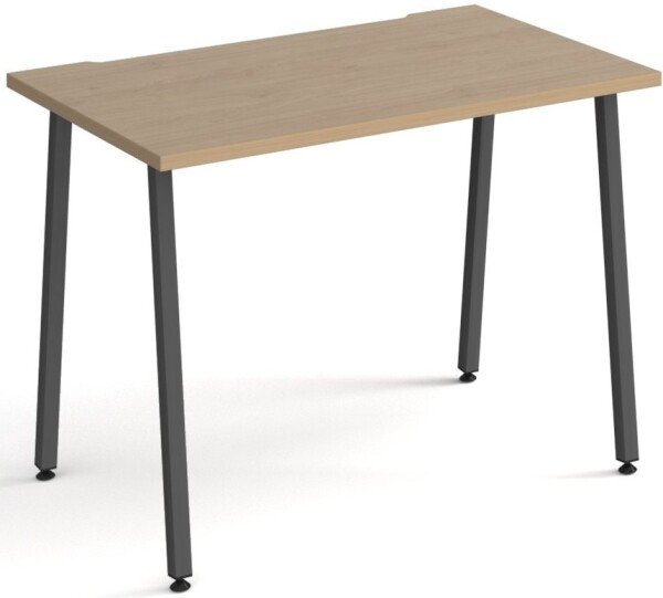 Dams Sparta Rectangular Desk with A-Frame Legs - 1000 x 600mm - Kendal Oak